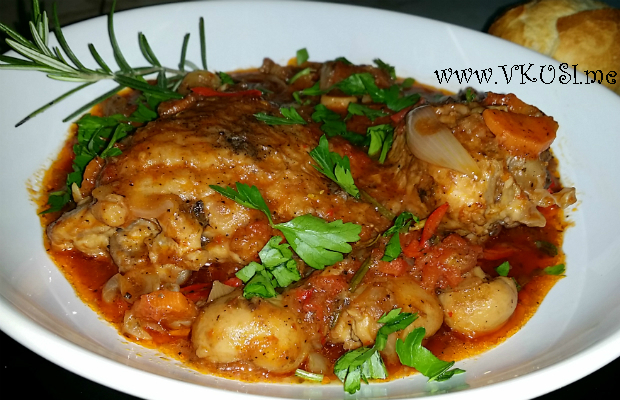 Пиле Качаторе (Chicken Cacciatore)